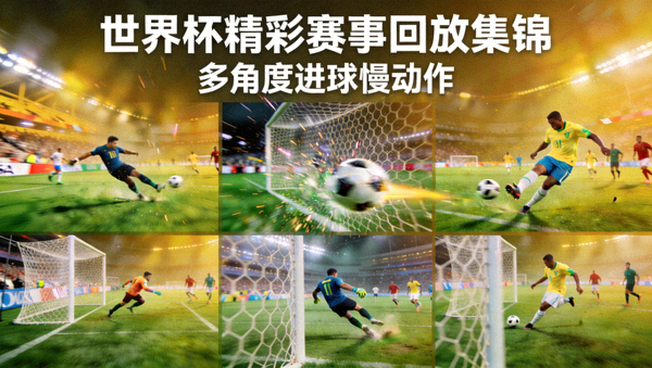 世界杯精彩赛事回放集锦 - 多角度进球慢动作